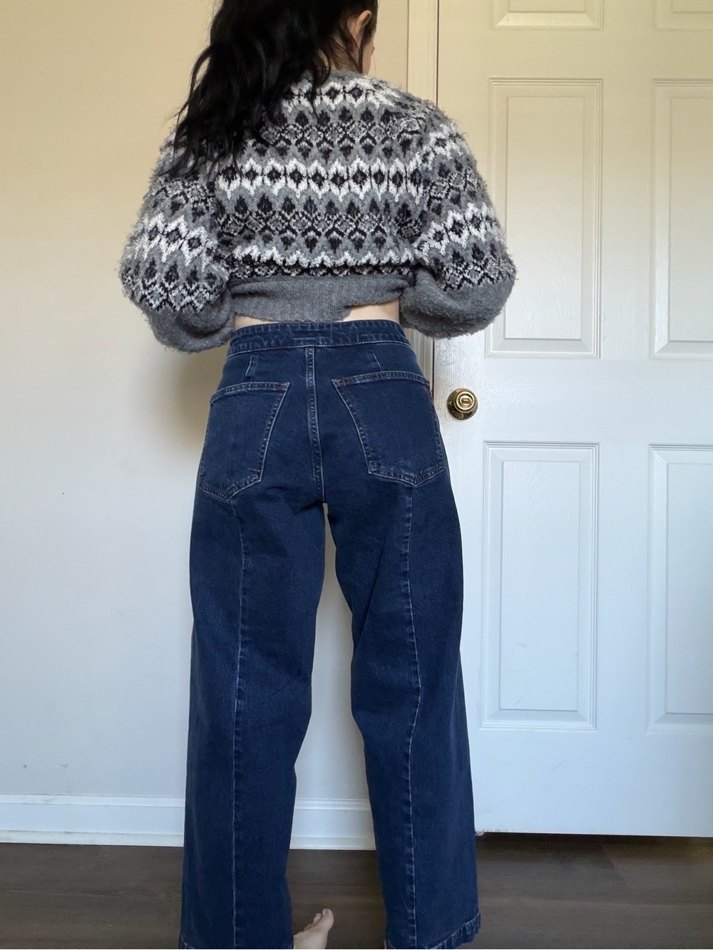 NWT Madewell Dark Blue High-Rise Emmett Wide Leg Jeans 26 - Picture 3 of 6